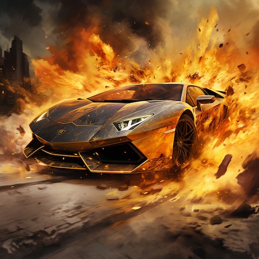 Lambo kicking it into 6th gear